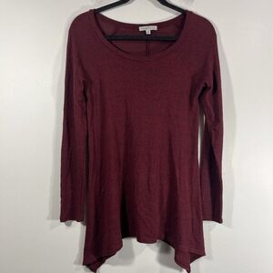 moa moa Maroon Lightweight‎ Pullover Long Sleeve Sweater Women's XS